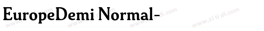 EuropeDemi Normal字体转换